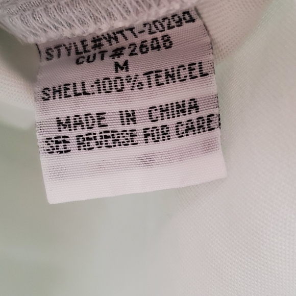 💚5/$25 Velvet Heart Lightwash White Blue Chambray Denim Sleeveless Top Medium - Picture 5 of 7